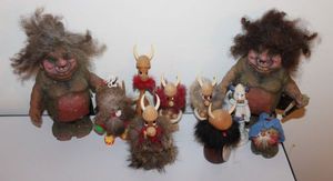 lot 110 image: Vintage Trolls and Viking figures