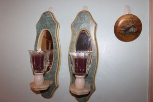 lot 169 image: Wall Dcor and candle Holders