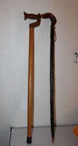 lot 17 image: Hand Carved walking Canes