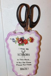 lot 197 image: Wall Scissor holder and scissors