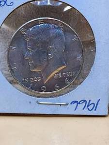 lot 45 image: 1966 Kennedy half dollar