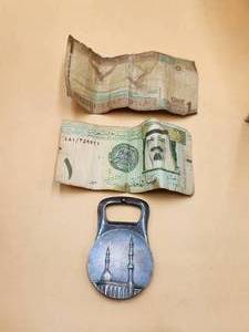lot 84 image: Foreign paper money and collectible Christifle bottle opener
