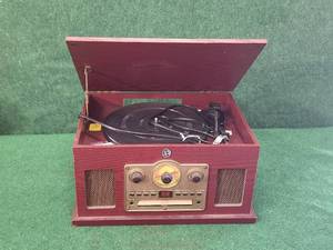 lot 24 image: Electro Brand - stereo - record player, cassette and CD player - needs needle