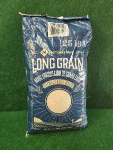 lot 33 image: 25 lb. bag of long grain rice