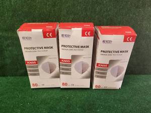 lot 433 image: Selection of 3-80count boxes of KN95 mask - great for crafting projects