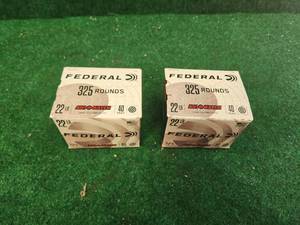 lot 117 image: 2 boxes of 325 rounds of 22LR shells