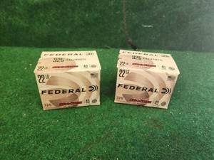 lot 171 image: 2 boxes of 325 rounds of 22LR shells