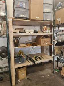 lot 180 image: Wood shelf unit - no contents