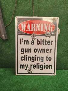 lot 209 image: Humorous Warning Sign
