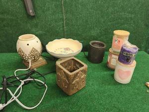 lot 218 image: Selection of candles and candle warmers