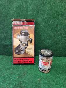 lot 355 image: Craftsman Router guide and Porter Cable joining biscuits