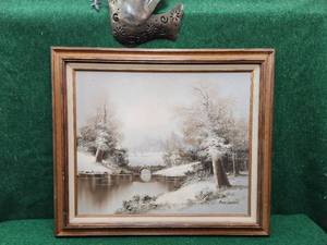 lot 424 image: Framed painting by Alan Lampery