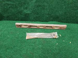 lot 425 image: Vintage wood level and Farrier tool
