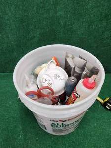 lot 453 image: Bucket with tools