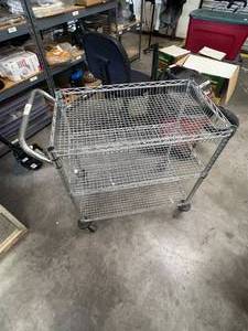 lot 564 image: Wire rack rolling cart