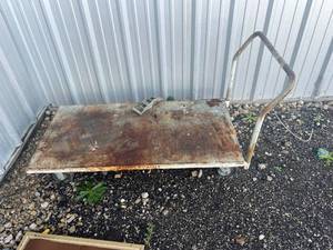 lot 351 image: Metal rolling flat cart