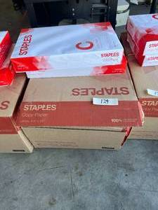 lot 129 image: Case of Staples legal copy paper - 6000 sheets