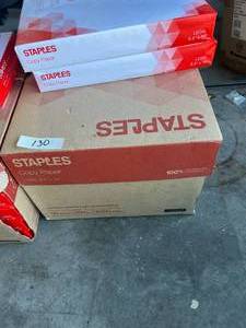 lot 130 image: Case of Staples legal copy paper - 6000 sheets