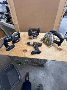 lot 584 image: Selection of Ryobi 18v tools - no battery or charger
