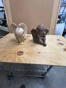 lot 594 image: Cherub figure decor