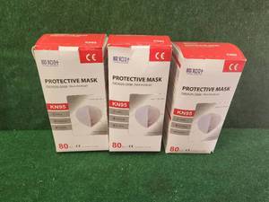 lot 512 image: Selection of 3-80count boxes of KN95 mask - great for crafting projects