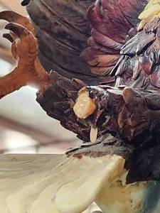 lot 590 image: American Spirit - Bald Eagle statue - has one broken claw