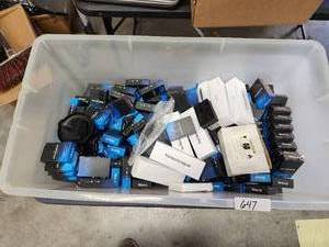 lot 647 image: Bin full of Vape accessories