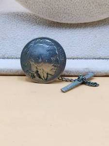 lot 656 image: Vintage Buffalo nickel coin tie clip