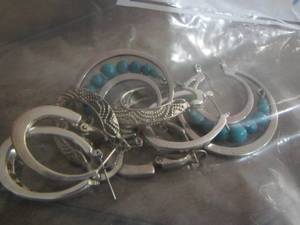 lot 230 image: 925 silver hoop earrings