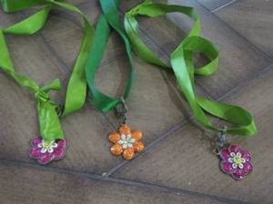 lot 393 image: 2 purple flower necklaces
