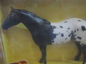 lot 54 image: Breyer horse in box no.1213 black appaloosa 2005 series 19 scale