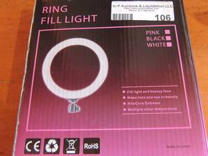 lot 106 image: RING LIGHT pink black white ring fill light