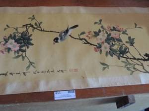 lot 109 image: 48x15 Vietnamese bird print