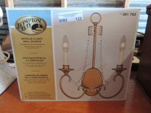 lot 123 image: Hampton bay estelle 2 light wall sconce