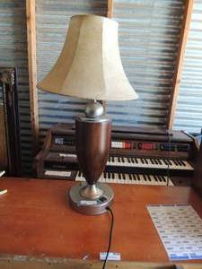 lot 422 image: table lamp with shade and a outlet plug