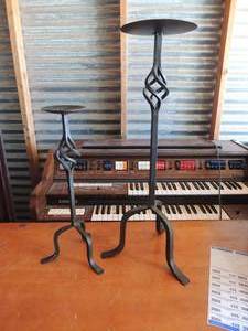 lot 430 image: Metal candle holders