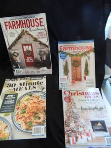 lot 340 image: MAGAZINES - BETTER HOMES CHRISTMAS IDEAS 2021,  30 MINUTE MEALS 2001,  MODERN FARMHOUSE CHRISTMAS ,  BH&G FARMHOUSE CHRISTMAS - ALL NEW  OLD STOCK