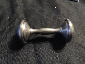 lot 324 image: SILVER BABY RATTLE  - NO MARKINGS