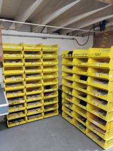 lot 3 image: Holster Manufacturing Molds.  Includes Over 100 Molds for Different Types of Pistols.  Bins Included