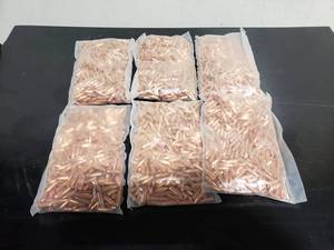 lot 26 image: RELOADING SUPPLIES Case of 3,000 22 FMJ Lead Core Copper Jacket 62 Gr Bullets