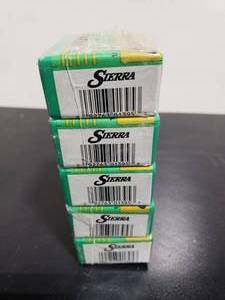 lot 27 image: 5 Cases of Sierra 22 Cal .224 Dia 65 Gr Spitzer Boat Tail Bullets.  100 Bullets Per Case