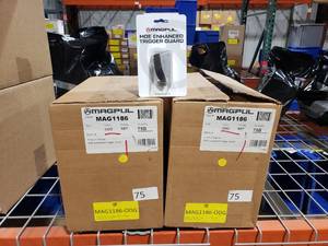 lot 61 image: Case of 75 Magpul Enhanced Trigger Guards, Polymer   AR15M4   OD Green - QUANTITY 2 - BID IS TIMES THE QUANTITY