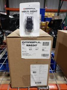 lot 62 image: MAGPUL Gen2 MBUS Front Back Up Sight   Black - QUANTITY 50 - BID IS TIMES THE QUANTITY