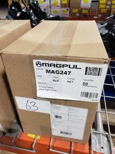 lot 63 image: MAGPUL Gen2 MBUS Front Back Up Sight   Black - QUANTITY 50 - BID IS TIMES THE QUANTITY