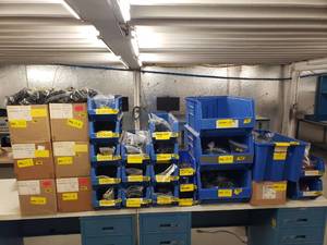 lot 94 image: Large Lot of Kydex Holster Making Supplies.  Includes Everything Pictured.  Bins ARE Included
