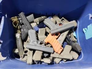 lot 136 image: Lot of Approx 40 Gun Molds.  Misc Gun Brands.  Includes Rings Blue Guns.