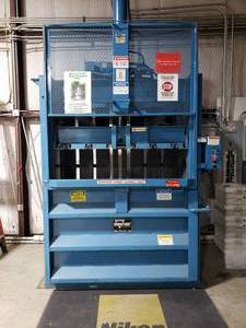 lot 2 image: Marathon Vertical Baler, Model V-6030-02.  Currently in Use. Feed Opening 60 x 25, Bale Size 60 x 30 x 48, 3 Phase Motor, Up to 1,000LB Bale Weight.  SELLER WILLING TO MAKE EXTENDED ARRANGEMENTS TO REMOVE THIS ITEM.