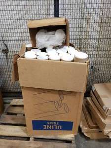 lot 25 image: Box of Uline S-3573 36x 4 Mailing Tubes w Caps