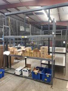 lot 35 image: Industrial Storage Rack w Adjustable Shelves.  Measures 96 x 96 x 18