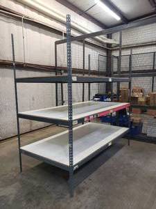 lot 37 image: Industrial Storage Rack w Adjustable Shelves.  Measures 96 x 96 x 48